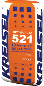 Штукатурка "KREISEL" 521 OPTIMA-PUTZ цементная, д/машин.и ручного нанесения, сер.30кг