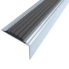 Профиль для окант. краев ступеней под резиновую вставку SM46AS (С-0) 46*20 мм мат. серебро (2,7м)