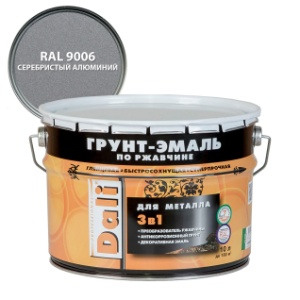 Dali грунт-эмаль по ржавчине 3 в 1 гладкая алкидная RAL 9010 белый 10л