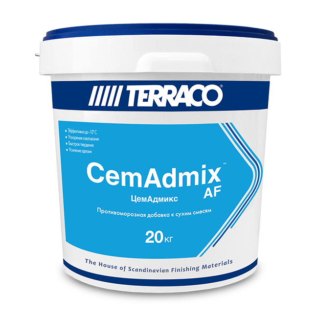 Антифриз Terraco CemAdmix AF для цементных растворов 20 кг