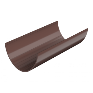 Желоб круглый L=3 м ТЕХНОНИКОЛЬ 125/82 мм коричневый (RAL 8017)