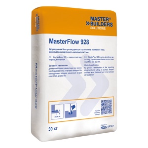 BASF Masterflow 928 Безусадочная стротв. мелкозерн.сухая бетон.смесь налив.типа 30кг.