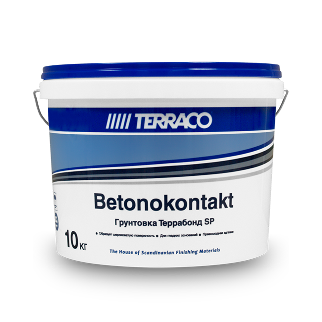 Terraco Террабонд SP Бетоноконтакт, жидкая грунтовка, 10 кг.