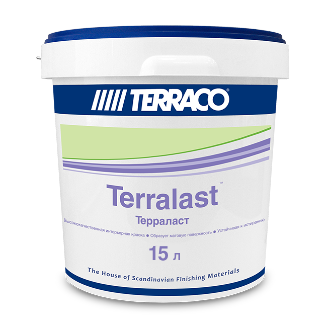 Краска для стен и потолков TERRACO Terralast 15 л