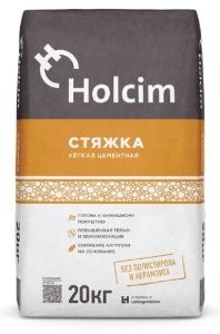 Стяжка лёгкая цементная Holcim 20 кг
