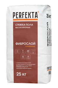 PERFEKTA Стяжка пола толстослойная "Фиброслой", высокопрочная мешок 25кг