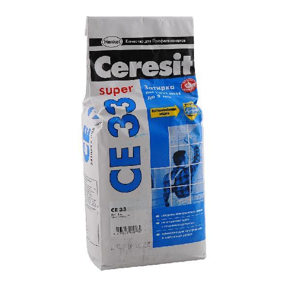 Затирка Ceresit CE 33/25 2-5мм Super серый 07 (25 кг)