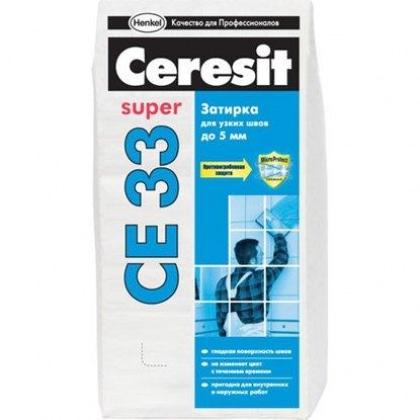 Затирка Ceresit CE 33/2 2-5мм Super кирпич 49 (2 кг)