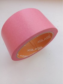 Лента малярная для деликатных поверхностей (бумага Washi) розовая, XGLASS 48мм х 25м, 36 шт/кор