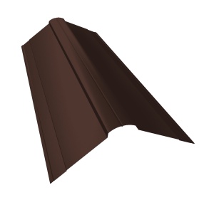 Конек фигурный 150*150 мм L=2м Grand Line Satin (Zn 140) RAL 8017-коричневый шоколад