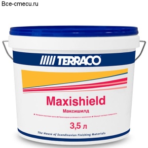 Краска фасадная "ТЕРРАКО" Максишилд, акриловая матовая, RAL 9010, 5 кг