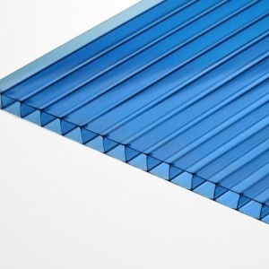 Сотовый поликарбонат 10 мм (Синий) Стандарт 2,1х12 м 