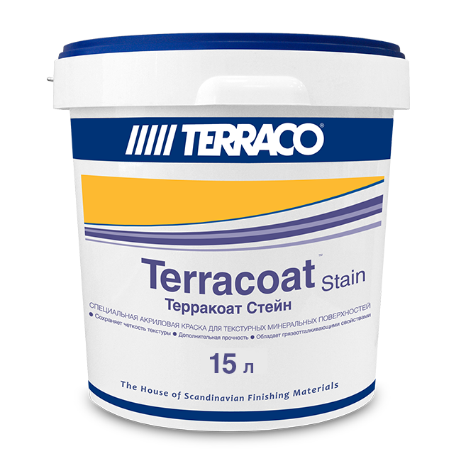 Terracoat Stain Акриловое Цветное Защитное Покрытие для Текстурных Штукатурок 15л