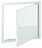 Дверца ревизионная Sofline 40х40см бел.стальн.под четырехгран.ключ UP (К)